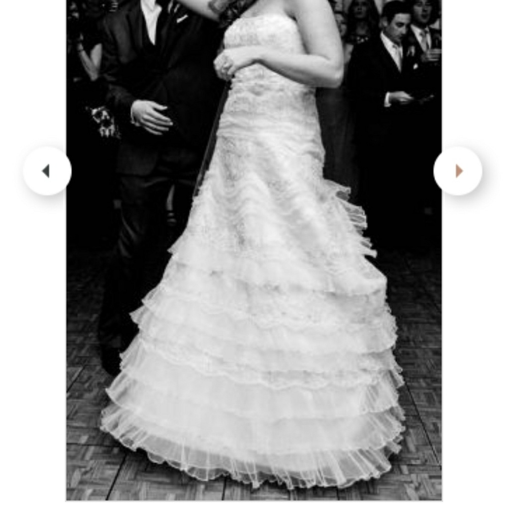 Unaltered vintage-inspired beaded wedding dress